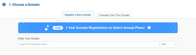 start a website domain name